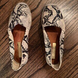 Maypol super soft snake print leather espadrilles Sz EU 41 / US 10